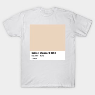 Zephyr Pastel Pink British Standard 1015 Colour Swatch T-Shirt